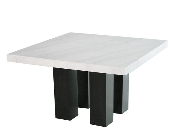 Camila 54 inch Square White Marble Top Counter Table