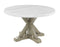 Carena 52-inch Round White Marble Top Table