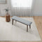 Carlos Fabric Upholstered Solid Wood Bench 36"