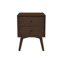 Caroline Mid Century Modern Style Night Stand 2-Drawer