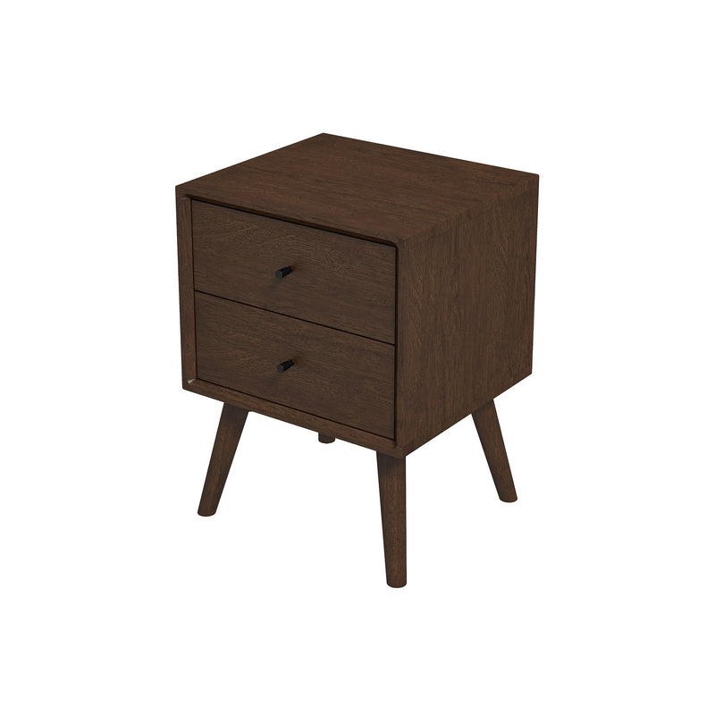 Caroline Mid Century Modern Style Night Stand 2-Drawer