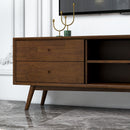 Caroline Mid Century Modern Style Walnut TV Stand up to 72"