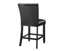 Carrara 24″ Counter Stool,  Black Leatherette, Set of 2