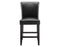 Carrara 24″ Counter Stool,  Black Leatherette, Set of 2