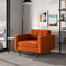 Casey Burnt Orange Velvet Lounge Chair