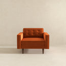 Casey Burnt Orange Velvet Lounge Chair