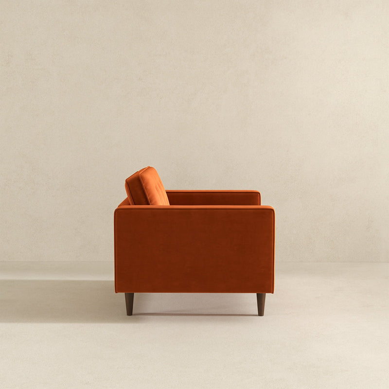 Casey Burnt Orange Velvet Lounge Chair