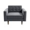 Casey Grey Velvet Lounge Chair