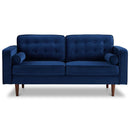 Casey Velvet Loveseat Blue