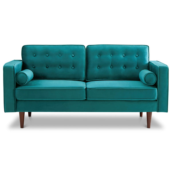 Casey Velvet Loveseat Blue