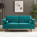 Casey Velvet Loveseat Blue