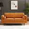 Casey Velvet Loveseat Dark Yellow