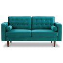 Casey Velvet Loveseat Grey