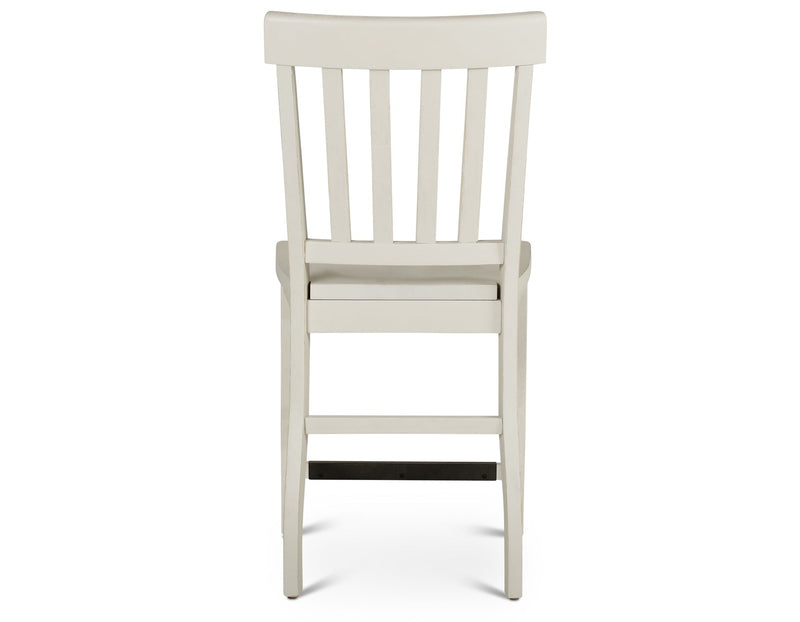 Cayla 24″ Counter Stool, White, Set of 2