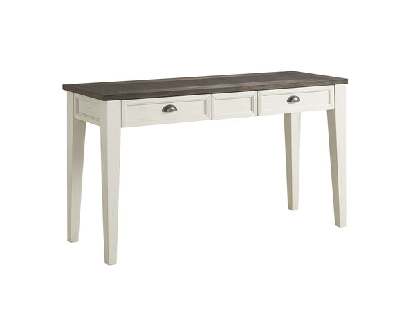 Cayla Sofa Table, Dark Oak/White