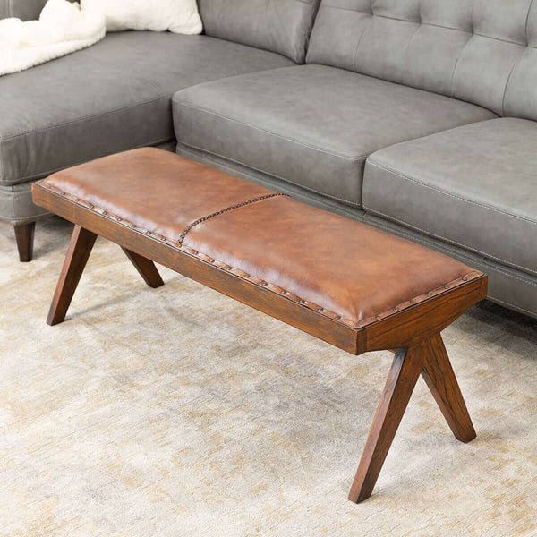 Chad Leather Bench