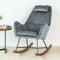 Chelsea Grey Velvet Rocking Chair