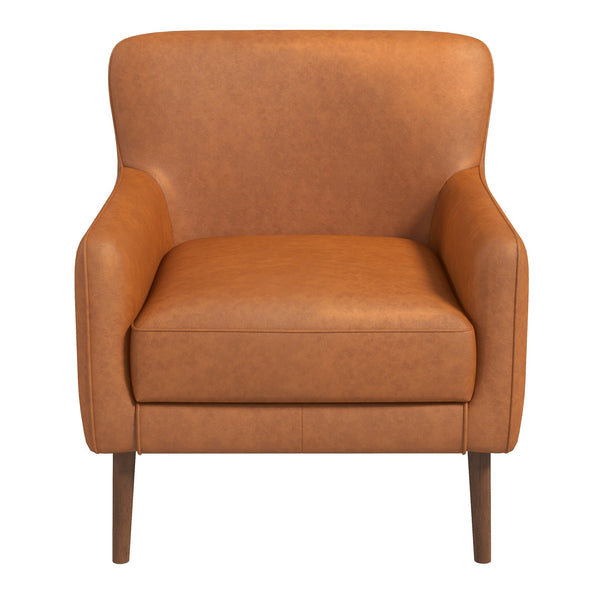 Claire Tan Genuine Leather Lounge Chair