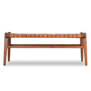 Cody Tan Leather Bench