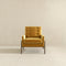 Stella Dark Yellow Velvet Solid Wood Lounge Chair