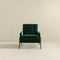 Stella Green Velvet Solid Wood Lounge Chair