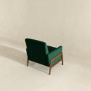 Stella Green Velvet Solid Wood Lounge Chair