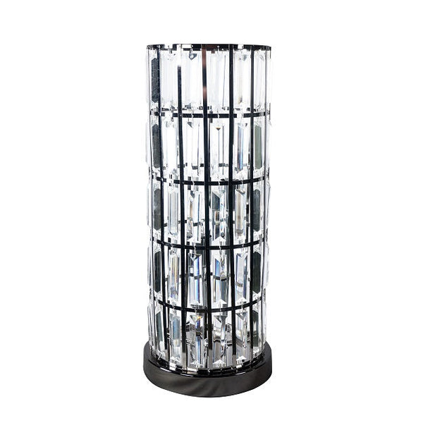 Column Black Nickel Table Lamp