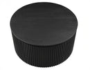 Colvin 36″ Round Castered Coffee Table, Black Finish