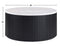 Colvin 36″ Round Castered White Marble Top Coffee Table, Black Finish