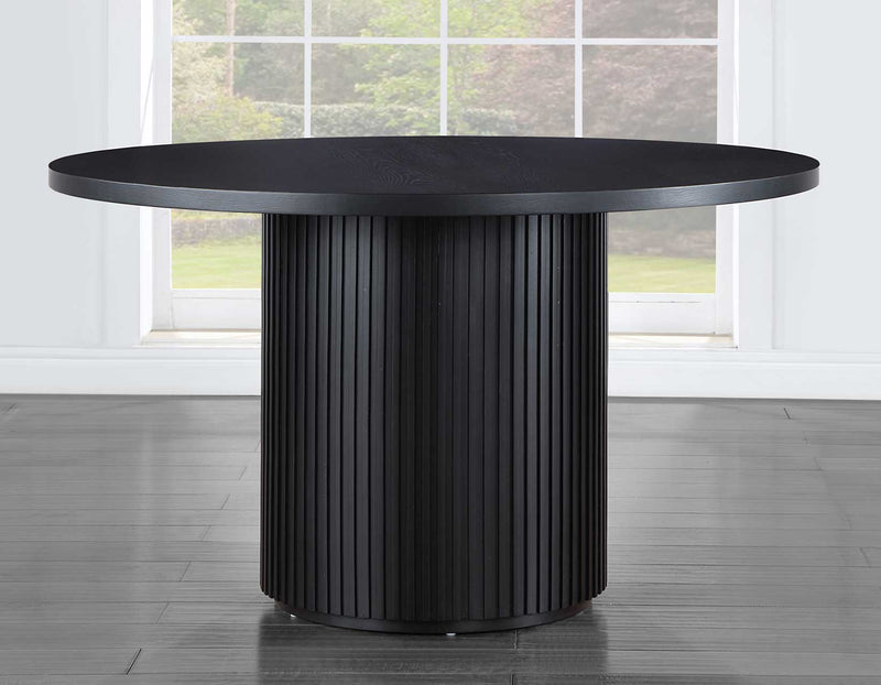 Colvin 52″ Round Dining Table, Black finish