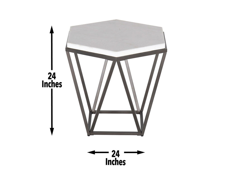 Corvus 3-Piece Marble Top Set(Cocktail & 2 End Tables)