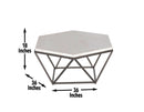 Corvus White Marble Top HexagonCocktail Table