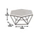 Corvus White Marble Top HexagonCocktail Table