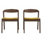 Dakota Dark Yellow Velvet Dining Chair (Set Of 2)