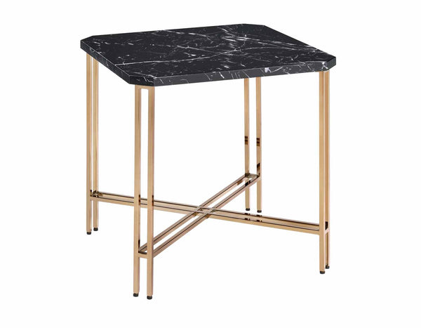 Daxton Faux-Marble Top End Table