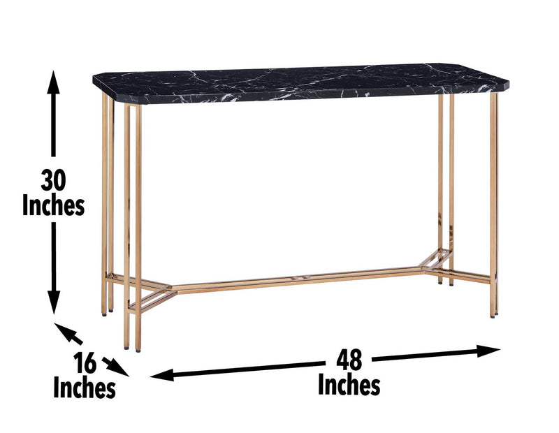 Daxton Faux-Marble Top Sofa Table