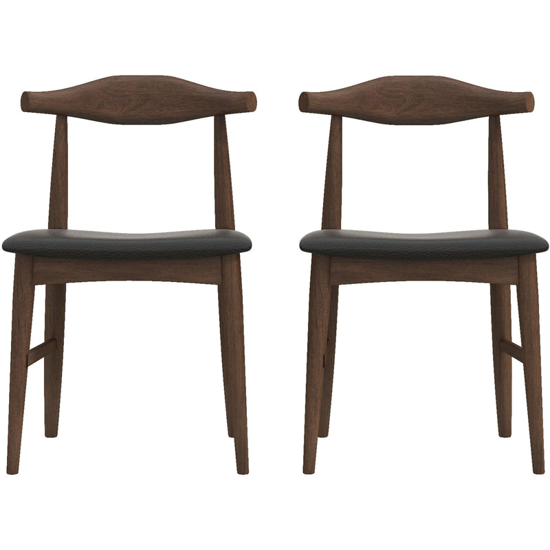 Destiny Dining Chairs (Set of 2) Black Vegan Leather