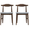 Destiny Dining Chairs (Set of 2) Black Vegan Leather