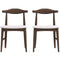 Destiny Dining Chairs (Set of 2) Black Vegan Leather