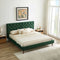 Dillon Velvet Platform Bed King / Blue