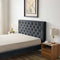 Dillon Velvet Platform Bed King / Blue