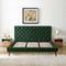 Dillon Velvet Platform Bed Queen / Emerald Green