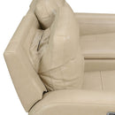 DONCELLA DUAL-POWER LEATHER CONSOLE LOVESEAT