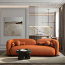 Donna Japandi Style Boucle Sofa Orange