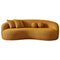 Blair Dark Yellow Curvy Boucle Sofa