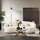 Blair Ivory Curvy Boucle Sofa