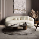 Blair Ivory Curvy Boucle Sofa