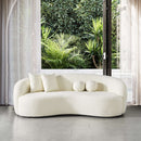 Blair Ivory Curvy Boucle Sofa