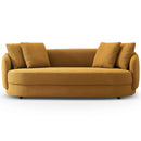 Dylan Modern French Boucle Sofa Dark Yellow Boucle