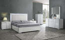 Beverly White Platform LED Bedroom Set